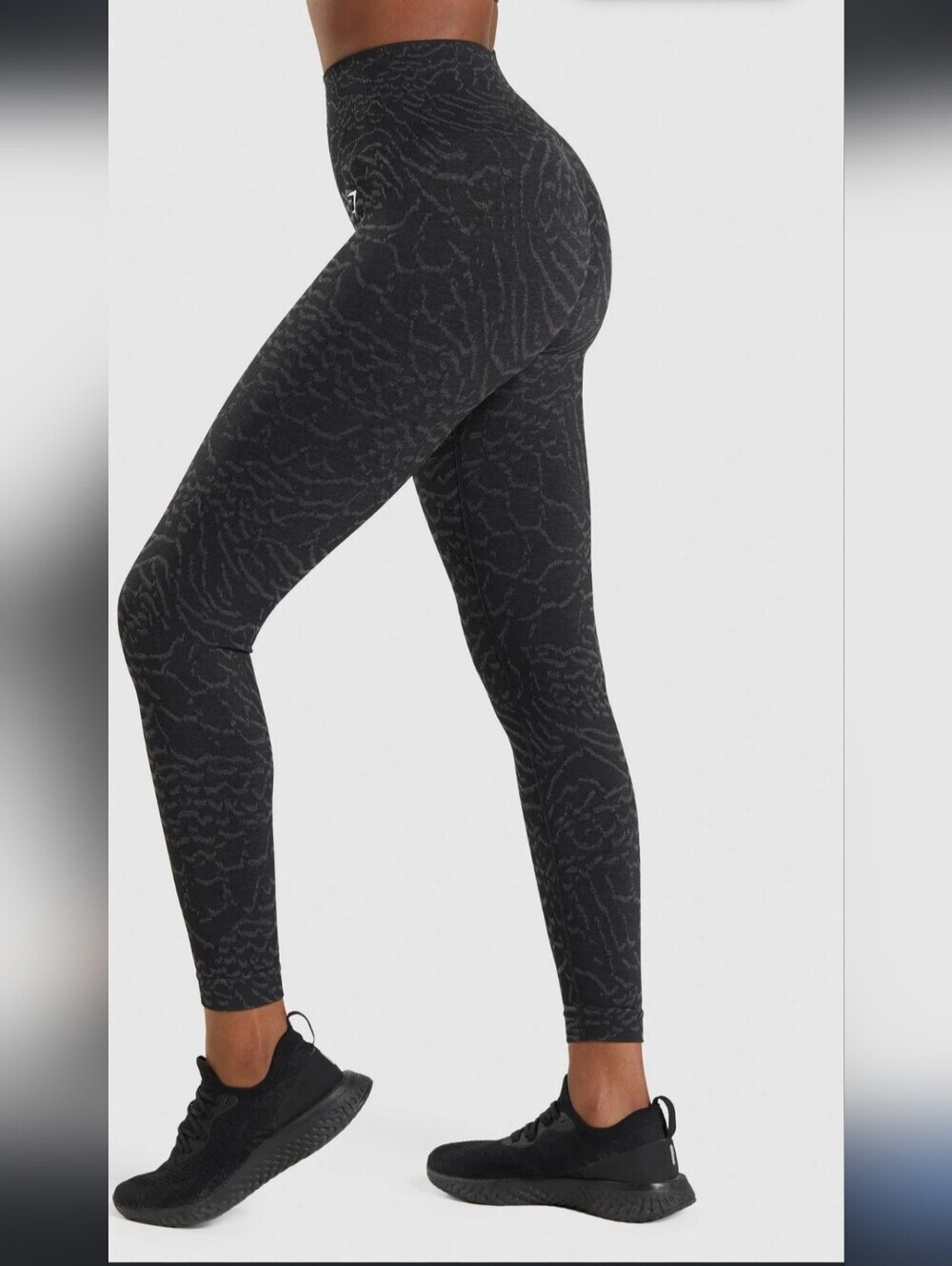 Gymshark Black Textured High-Rise Leggings
